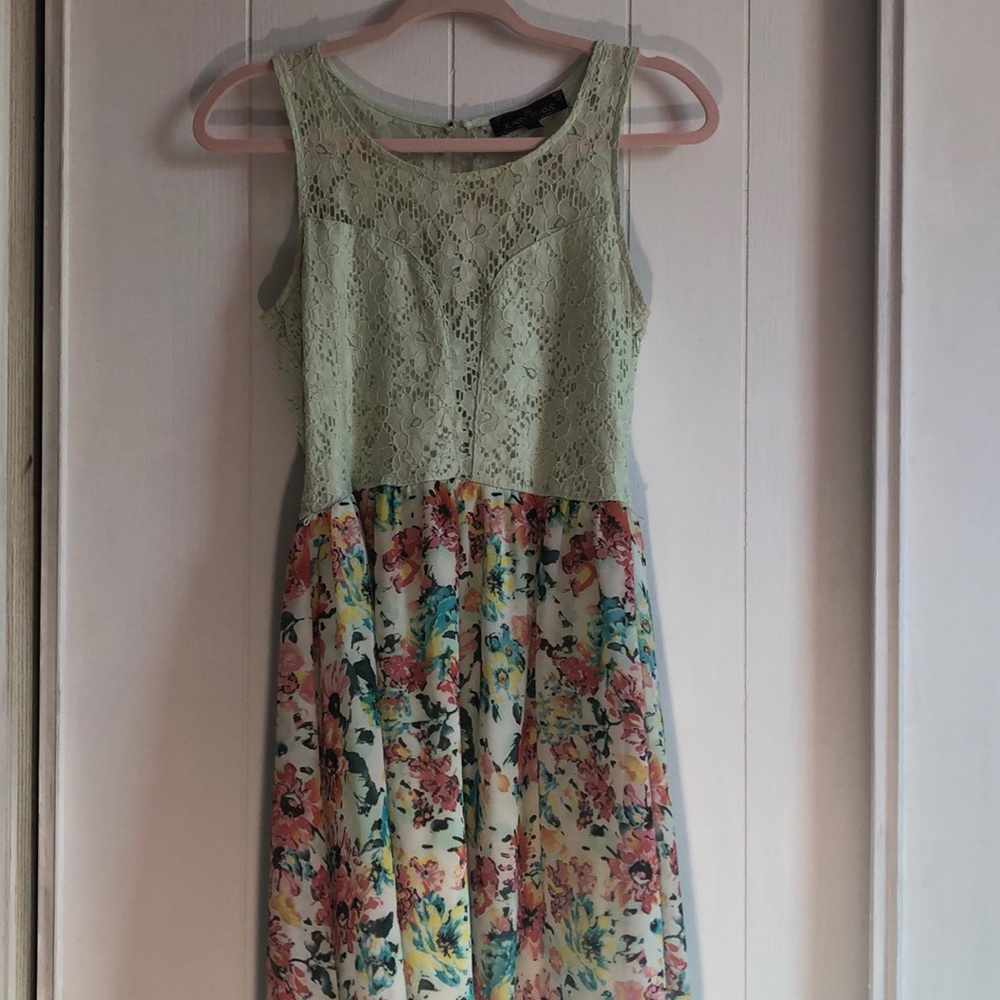 Floral high low dress